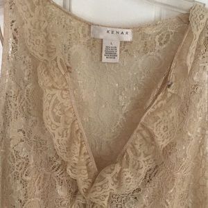 Lace blouse with underlay. Dressy